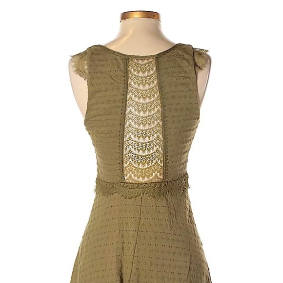 • {Free People} Army Green Lace Mini - Picture 5 of 5